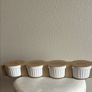 Elegant White Ramekin Set (4 pieces)